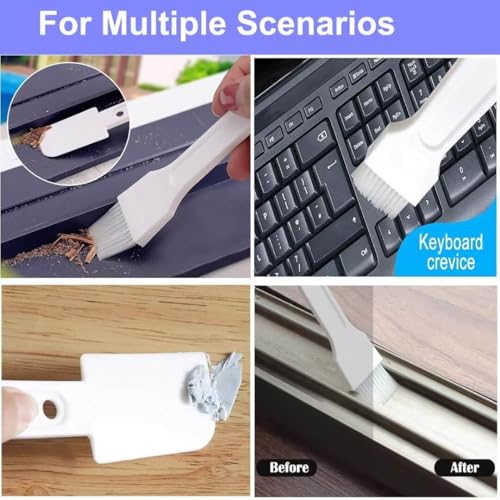 Xemnys Fugendüse und Reinigungsbürste für Fenster, Schiebetür, Rollladen, Klimaanlage, Badezimmer/Dusche, Jalousien, Lüftungsschlitze