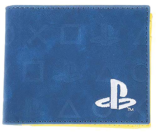 Playstation Icons - Cartera Plegable para Monedas, 16 cm, Color Azul