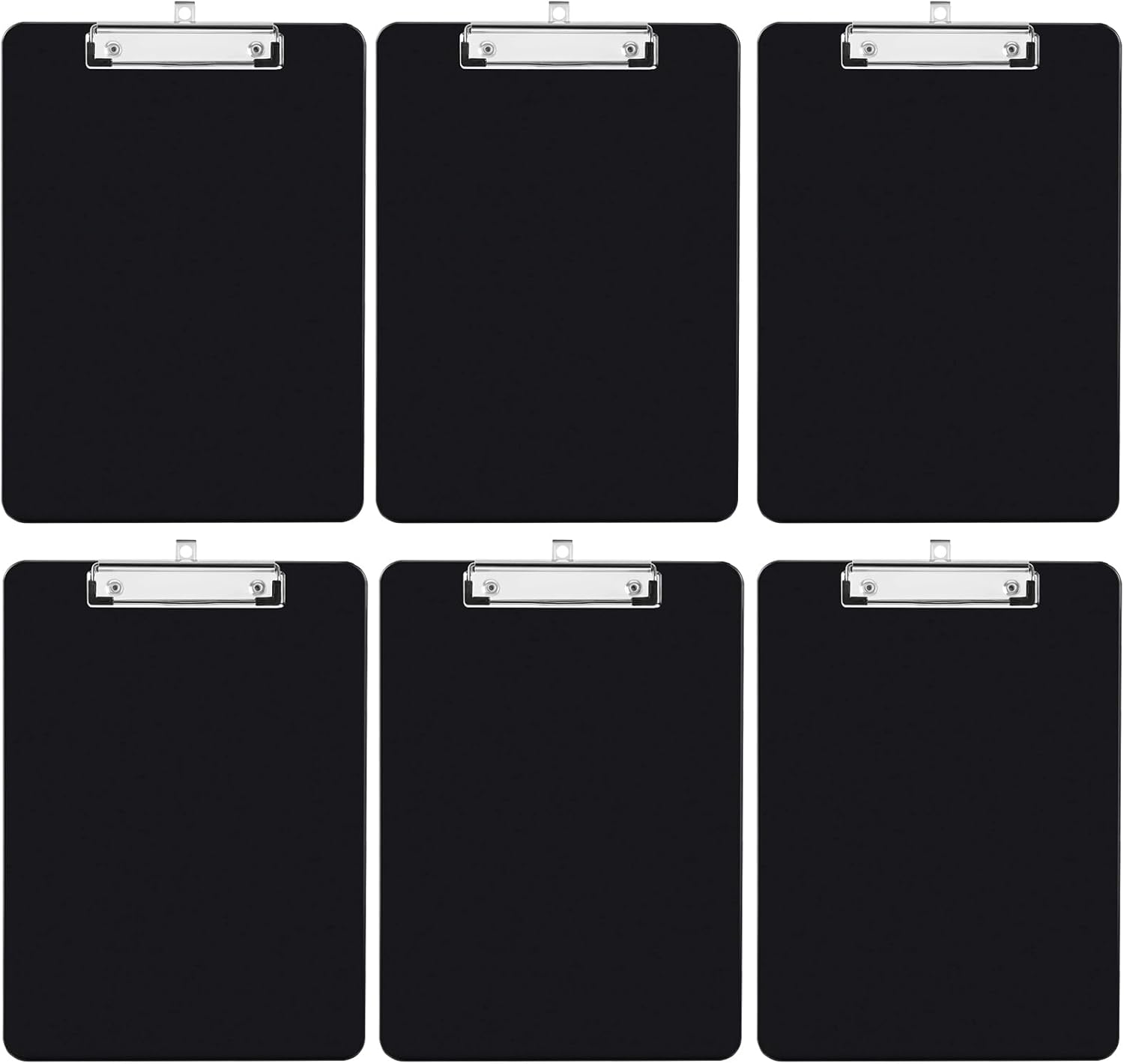 Plastic Clipboards, 6 Packs A4 Size Clip Boards, Paper Clips, Nursing