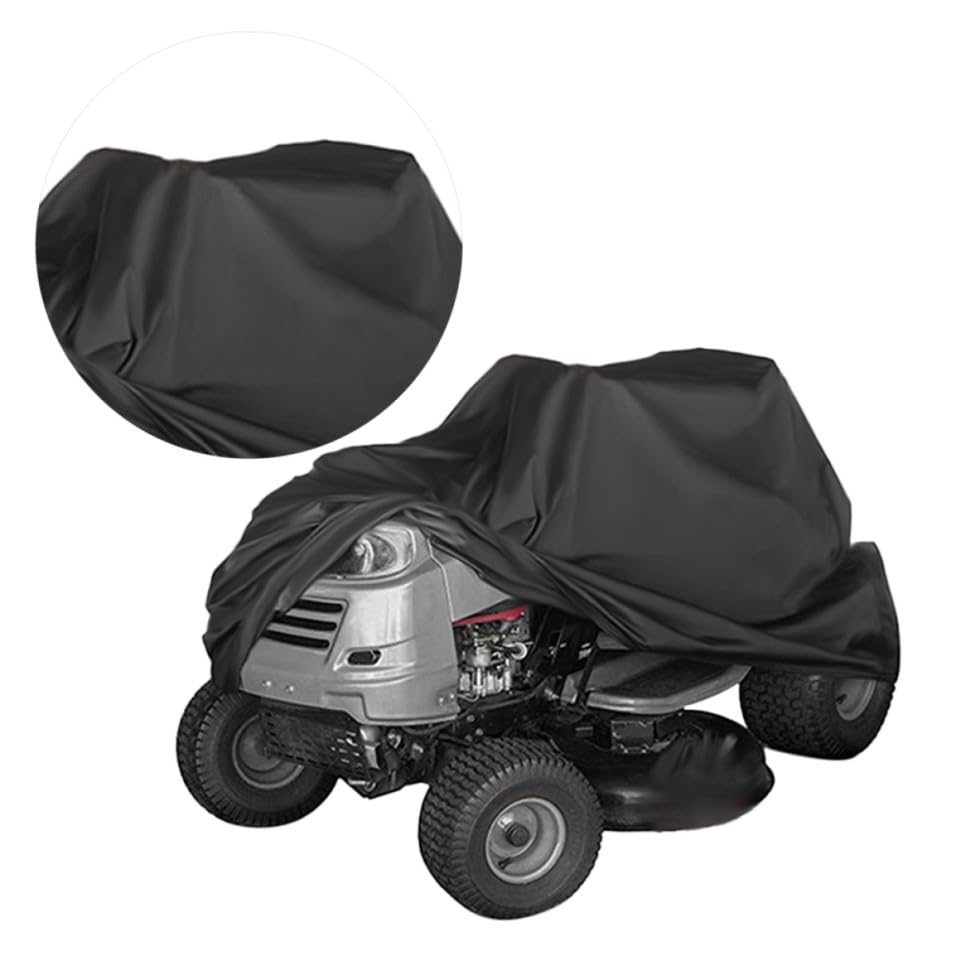 Housse de protection tondeuse pour jardin bâche polyester imperméable noir