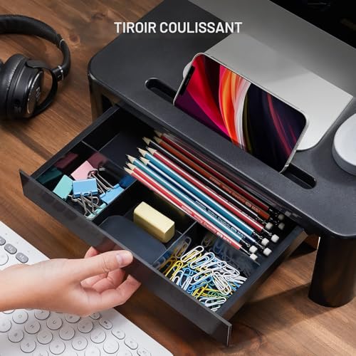 Support de moniteur réglable LORYERGO rehausseur écran PC et imprimante - 5