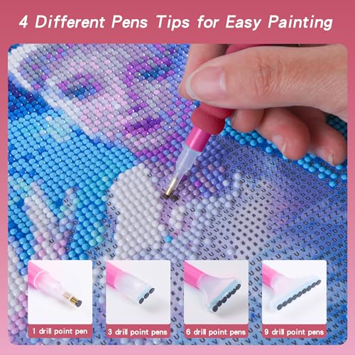 Image of Diamond Art Storage Containers 60 Slots Diamond Painting Accessories and Tools Portable Bead Organizer Boxes for Adults(Pink)