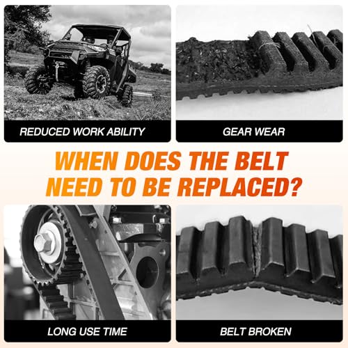 Nilight Drive Belt 3211196 Performance UTV Belts Compatible with Polaris RZR XP 1000/XP 4 1000/General 1000 XP 2014-2023 Heavy Duty 6-Layer Aramid Belt Replaces 3211196 3211172 3211142 3211148, 1 Pack by Nilight - Used condition - Image 8