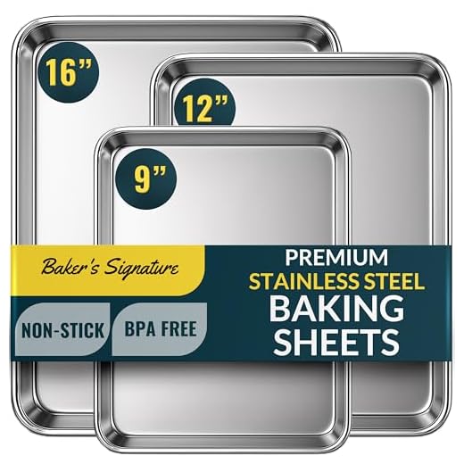 Stainless Steel Cookie Sheet Pan Set