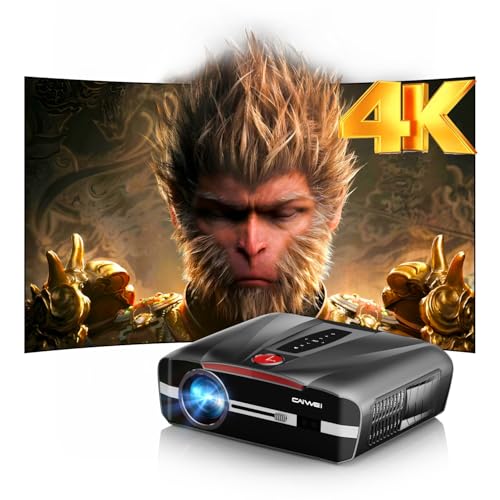 Image of 2300 ANSI 4K Daytime Projector HDR10+ WiFi6 Daylight Movie Projector with ToF Auto Focus, Two-Way Bluetooth 5.0, 38W DSP Sound, Shorter Throw, NFC Screencast HDMI USB LAN for Gaming Outdoor Theater