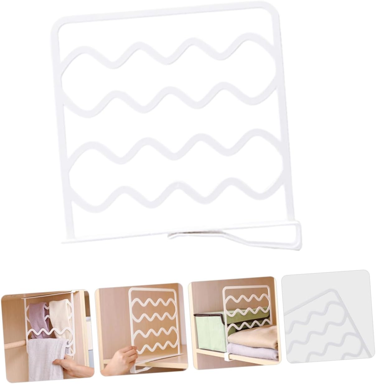 10pcs Adjustable Closet Shelf Dividers for Easy Organization No Drill Installation Durable Wardrobe Storage for Bedroom Kitchen Office and Bathroom