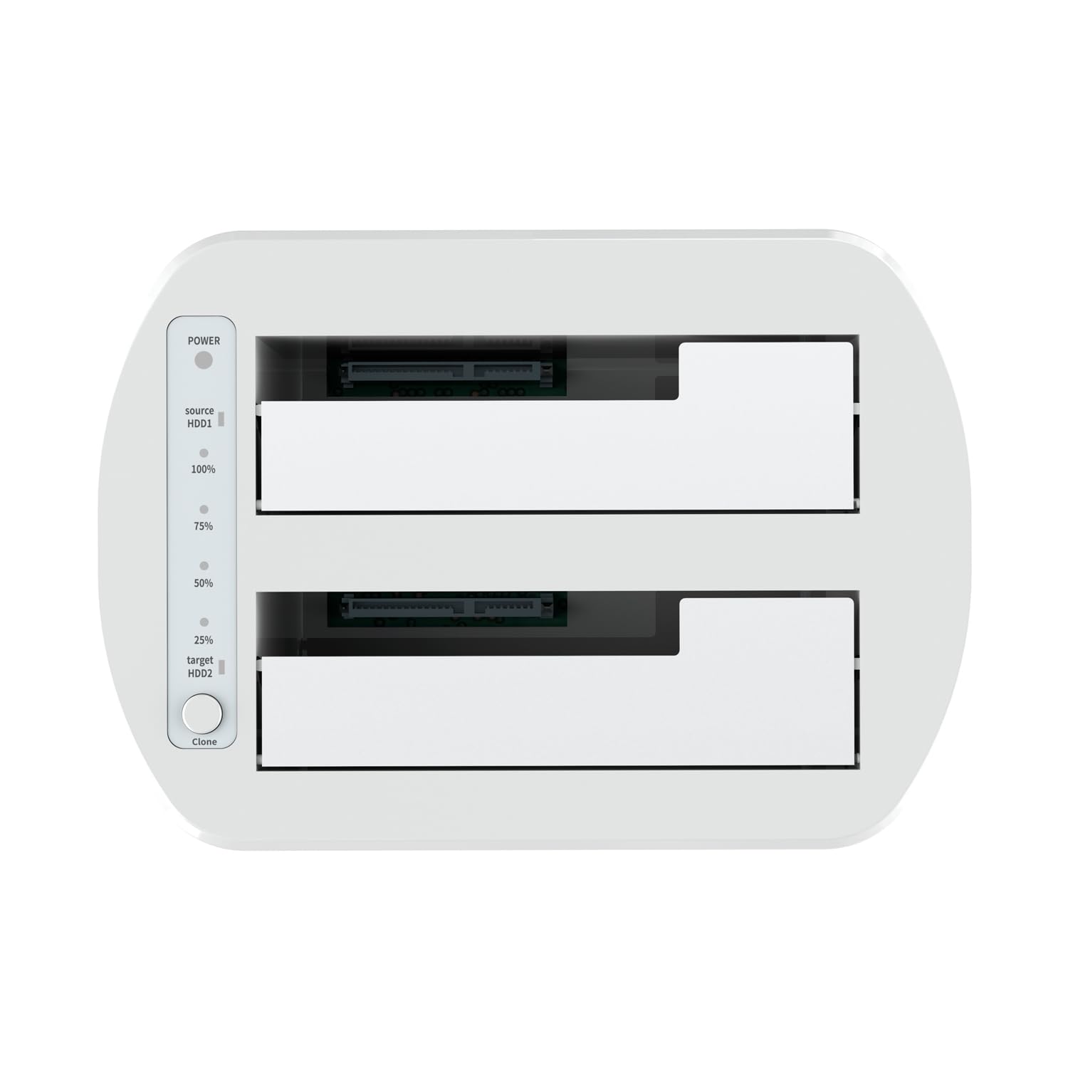 AISENS - ASDS-D02W - Station d'accueil Double Baie Asds-D02W SATA 2.5/3.5 A USB 3.0/3.1 Gen1, Clone, Blanc