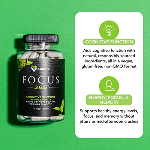 Karamd Pure I.v. + Focus 365 - Special Bundle - Lemon Lime Hydration Packets (16 Sticks) & Powerful Supplement For Memory & Concentration (60 Capsules) - Fuel Your Energy & Concentration Now #TOP4