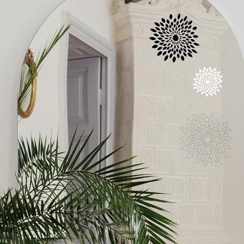 Set de 7 Vinilos Decorativos Florales en Blanco y Negro miniatura 5