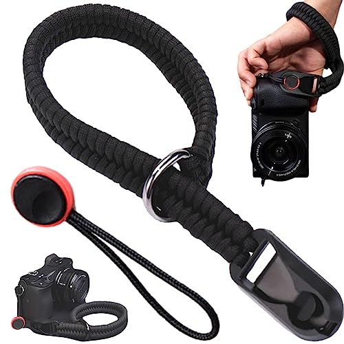 Mikqky Correa Para la Muñeca De la Cámara, Correa Dslr, Correa de Mano DSLR, Correa de Muñeca Para Cámara de Cuerda, Correa Muñeca Para Cámara, Con1 Hebilla de Liberación Rápida de Cuerda de Cola Roja