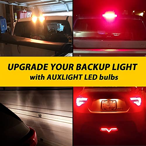 Auxlight 921 912 906 904 T15 W16W Error Free Back Up Reverse 3Rd Brake Center High Mount Stop Light Bulbs, Super Bright High Power Brilliant Red Replacement For Cars, Trucks, Rvs (Pack Of 2) #TOP2