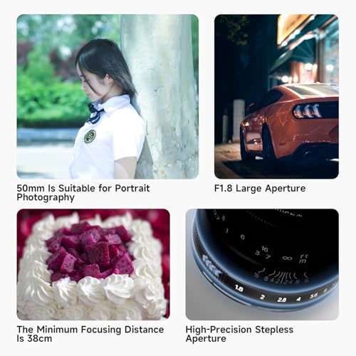 Image of Brightin Star 50mm F1.8 Manual Focus Prime Lens for Nikon Z Mount Mirrorless Cameras - APS-C MF Large Aperture Standard Lens, Fit for Z-6II, Z-7II, Z5, Z50, Z9, Z50, Z-FC, Z30