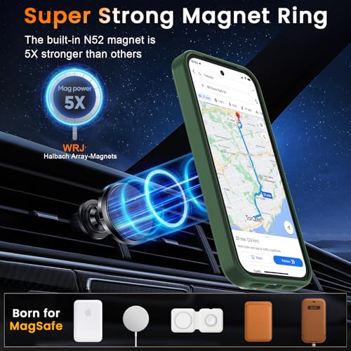 Image of WRJ Magnetic Case for Google Pixel 10a 6.3-Inch, Green