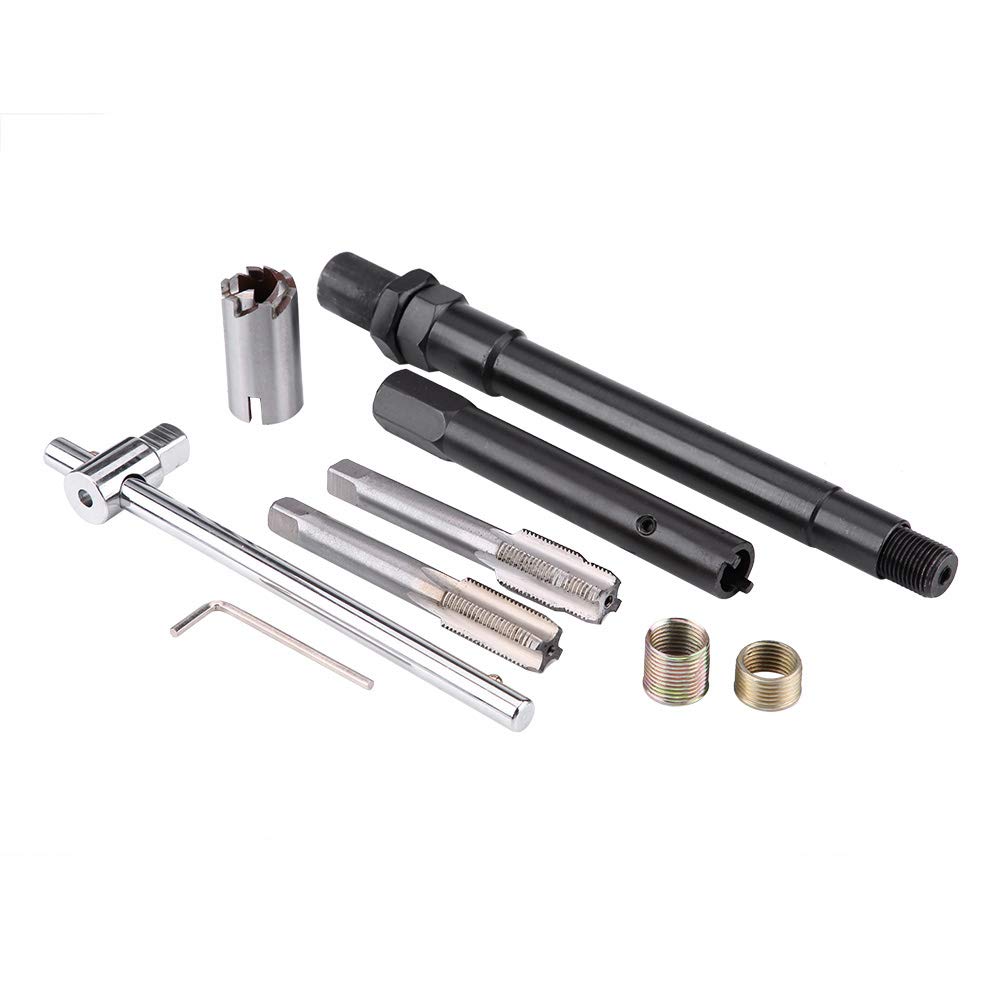 KIMISS 25 Kits de Reparación de Bujías Automáticas, M14 * 1,25 Kit de Reparación de Herramientas de Rosca Autorroscante con Carcasa, Adecuado para Automóviles, Camiones, Corte, Motores Y Motores de Ga
