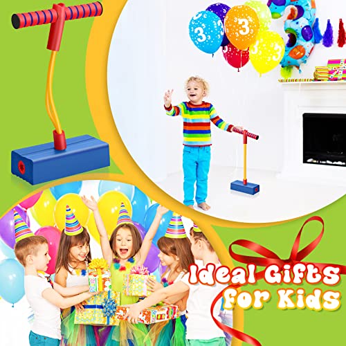 Image of Jerify 3 Pcs Pogo Stick Foam Jumper Toy Foam Pogo Fun and Safe Jumping Stick for Kids Ages 3 and up Outdoor Indoor Toys Gift for Christmas, Makes Squeaky Sounds with Each Hop, Supports up to 250lbs