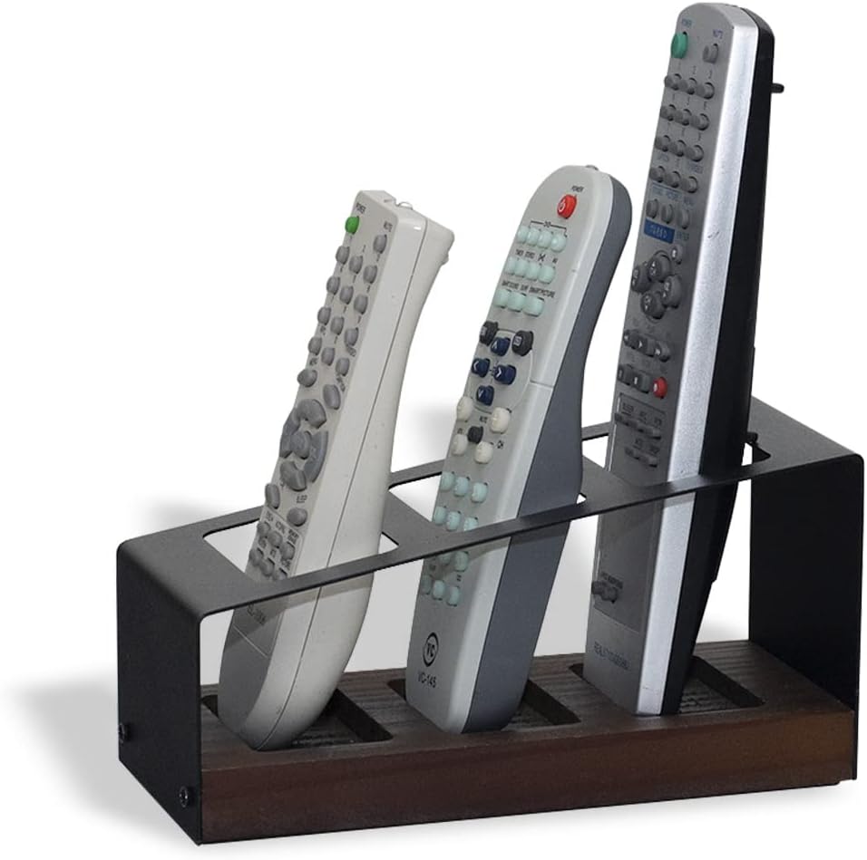 Amazon sunficon large adhesive remote control holder 2 tier wall mount storage organizer