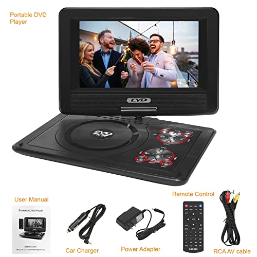 Sqqbzz SQQBZZ-008 11.5 Inch Portable Dvd Player With 9.5 Inch Swivel Screen, 5-Hours Rechargeable Battery,Car Dvd Player,Support Cd/Dvd/Sd Card/Usb,Regions Free,Dual Speakers thumb #4