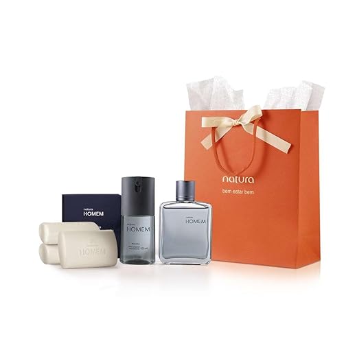N. Homem Kit Presente Masculino, Eau de Toilette, Desodorante Corporal 100ml, Sabonetes, com Sacola