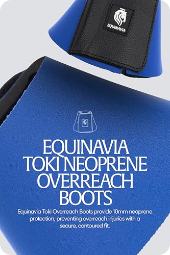 Image of Equinavia Toki Pull On Bell Boots for Horses, Durable Neoprene Equine Boots | Comfortable Horse Hoof Boots for Daily Turnout, Overreach Protection Hoof Boots, Equestrian Training Competition Show, Riding