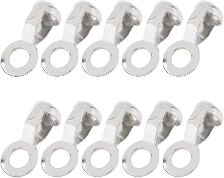RTNLIT 10Pcs Ball Chain Pull Loop Connectors for Ceiling Fan Lamp - Stainless Steel Connectors for 6mm Bead Chain