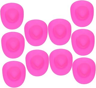 Toddmomy 10 Piezas Mini Sombreros para Muñecas Sombreros de Decorativos Color Rosa Mini Accesorios para Manualidades y Fiesta y Prácticos para Decoración
