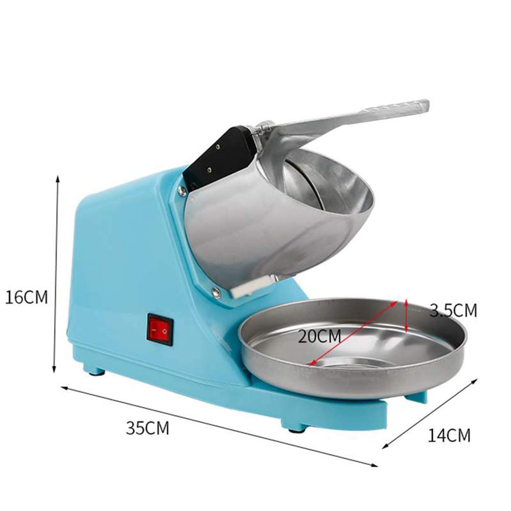 Tritaghiaccio Elettrico Tritato Macchina per Il Ghiaccio Macchina per Cono di Neve Lame in Acciaio Inossidabile 143Lbs / HR per Uso Domestico E Commerciale