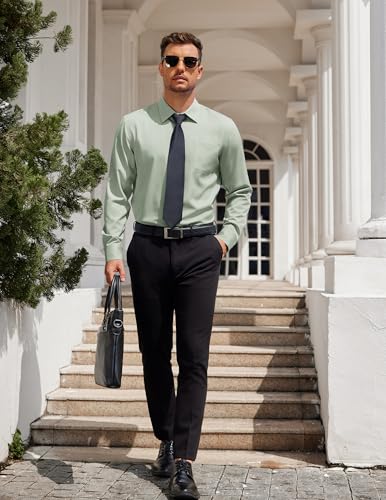 COOFANDY Mens Dress Shirt Long Sleeve Button Down Shirts Business Casual Wrinkle Free Shirts with Pocket4