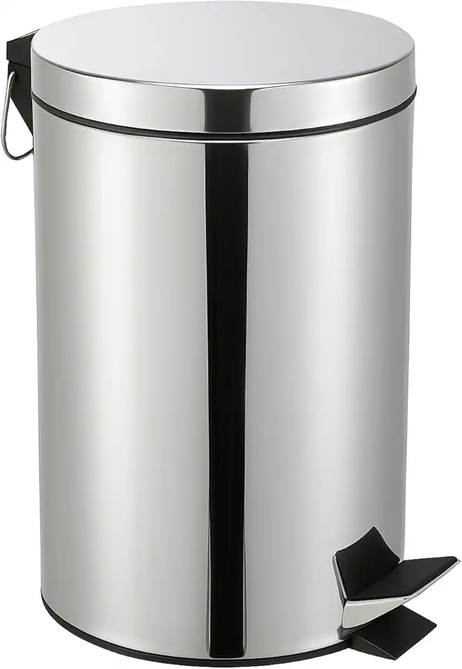 Lixeira Inox 5 Litros Pedal Antiderrapante + Balde Removível – Cozinha/Banheiro/Escritório • Storeasy