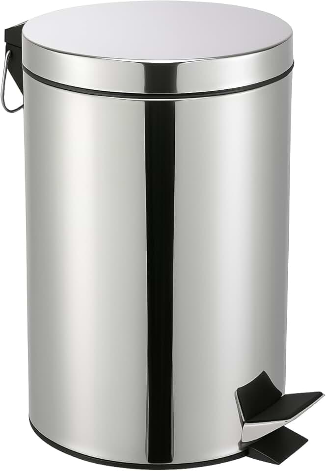 Lixeira Inox 5 Litros Pedal Antiderrapante + Balde Removível – Cozinha/Banheiro/Escritório • Storeasy