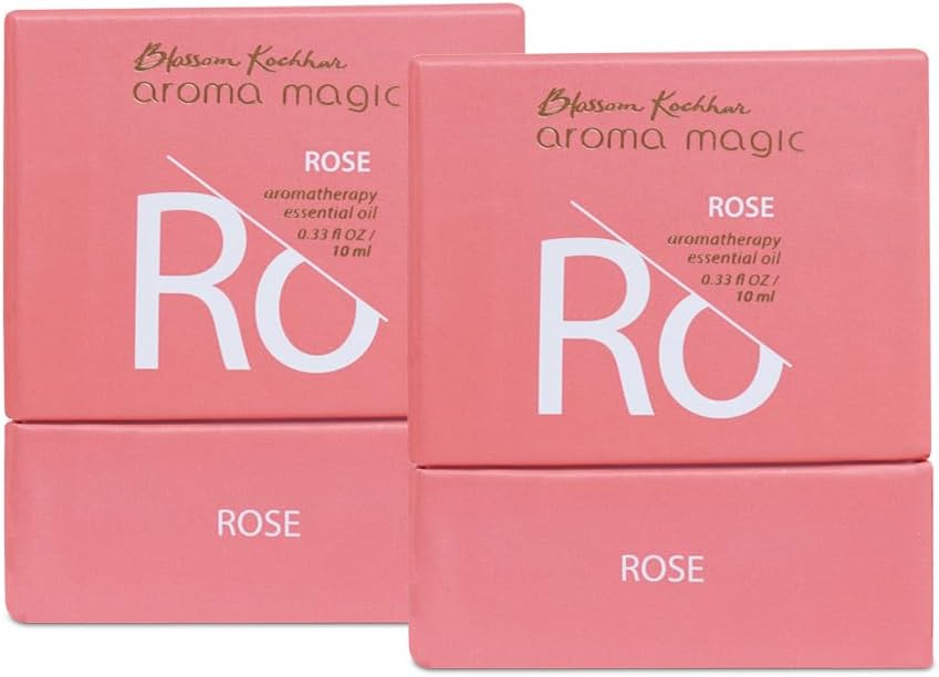 Aroma Magic Rose Essential Oil | for Aromatherapy, Diffuser, Massage, Hair & Skin Care | 0.67 Fl Oz/20ml