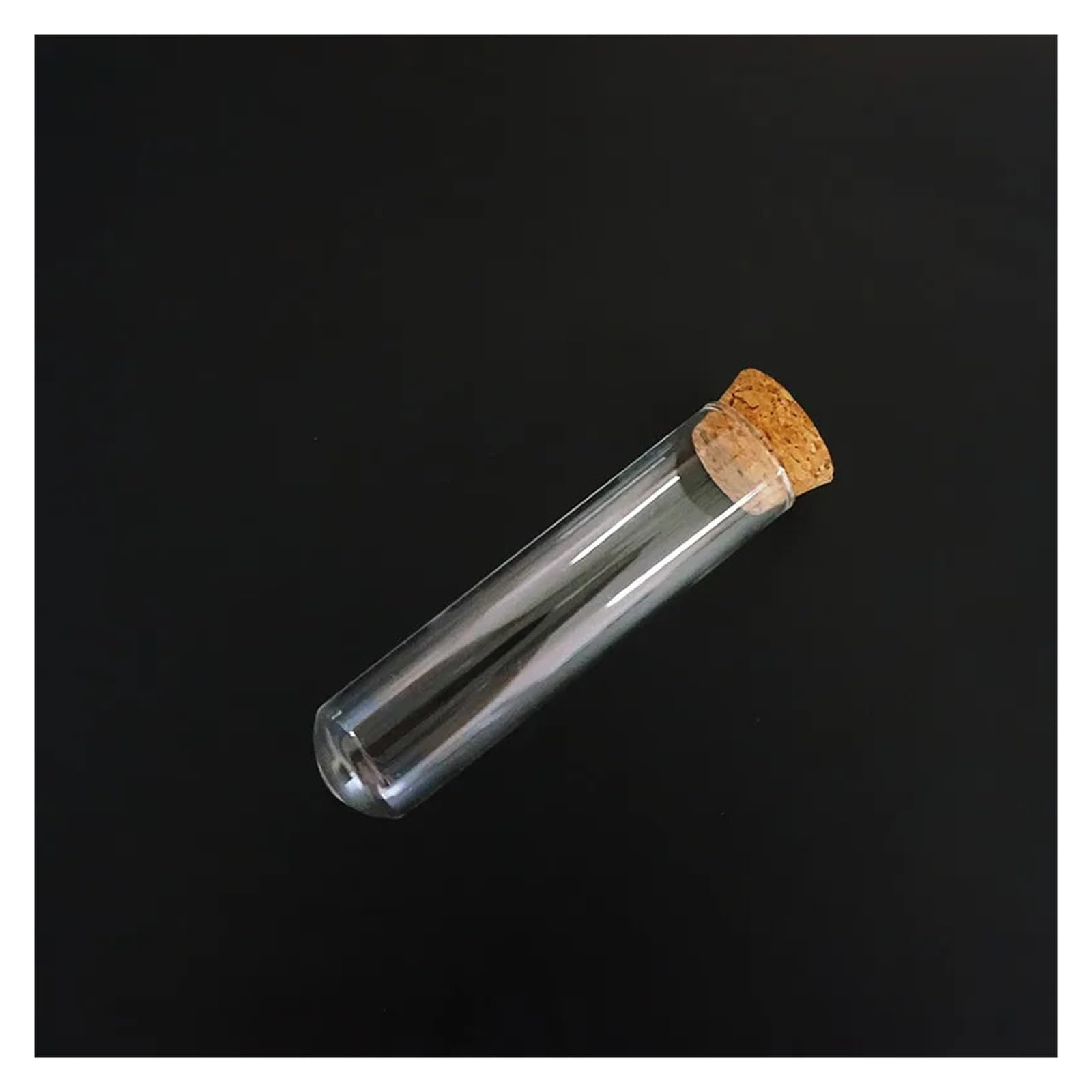 yingyingjia 12 szt./partia Przezroczysta szklana probówka 25x100mm z korkiem okrągłym dnem