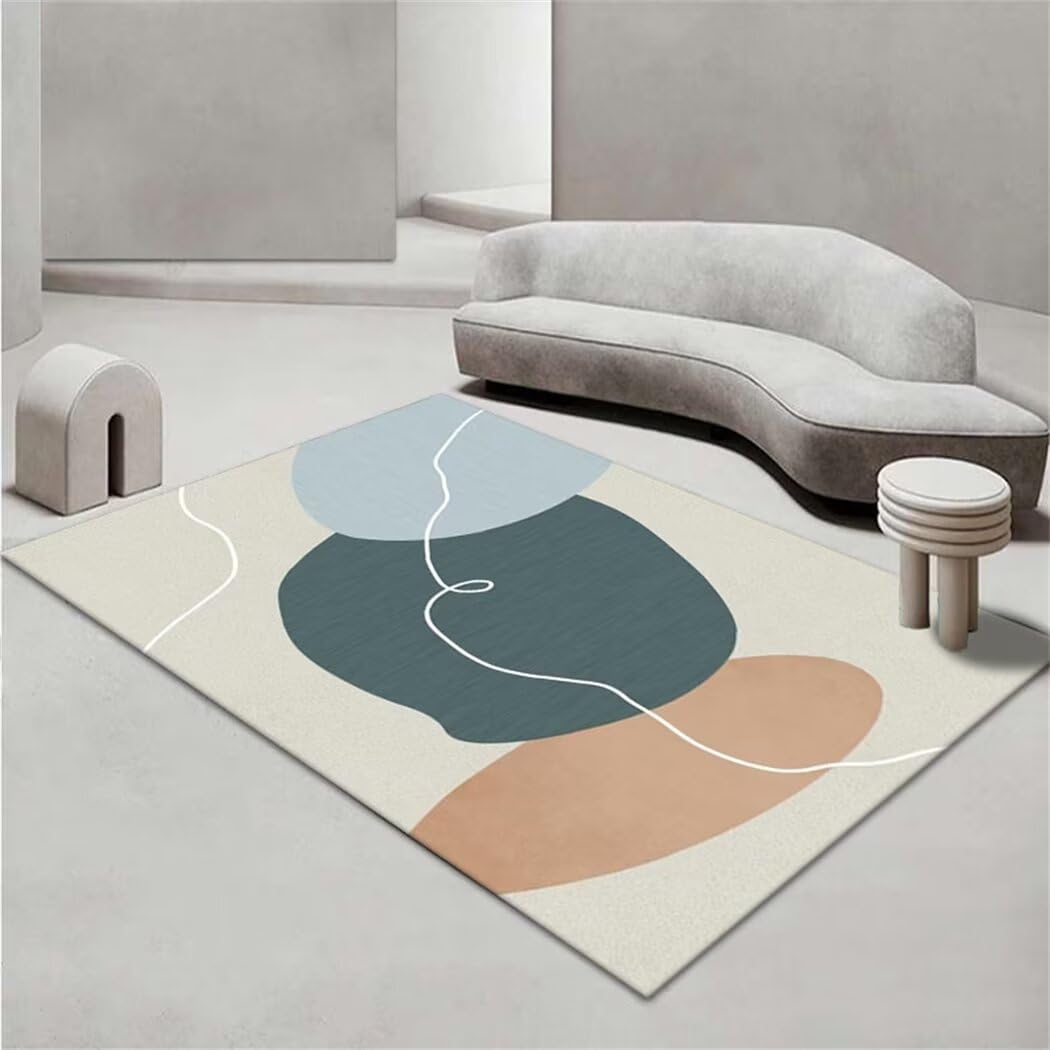 Tapis de bureau bleu 50x80cm moderne et lavable pour espace de travail