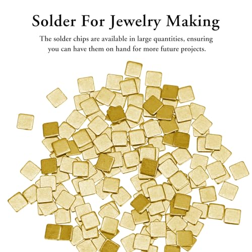 Image of SOLUSTRE 150Pcs Gold Solder Jewelry Solder Jewelry Repairing Solder Chips Copper Solder Easy Welding Tiny Solder Tab