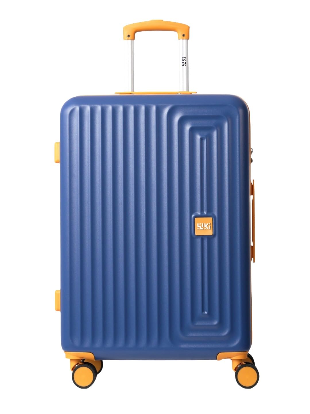 Ripple 8 Wheel Hardside Polycarbonate Trolley by Wildcraft,Medium,Navy
