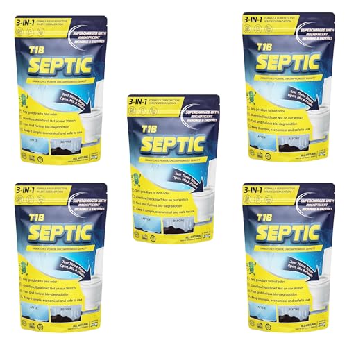 Image of T1B Septic | 100X Powerful Formula | Rapidly Degrades Sludge & Eliminates Odour | Septic Tank Treatment Powder| Pack of 5 (1.25 Kg)