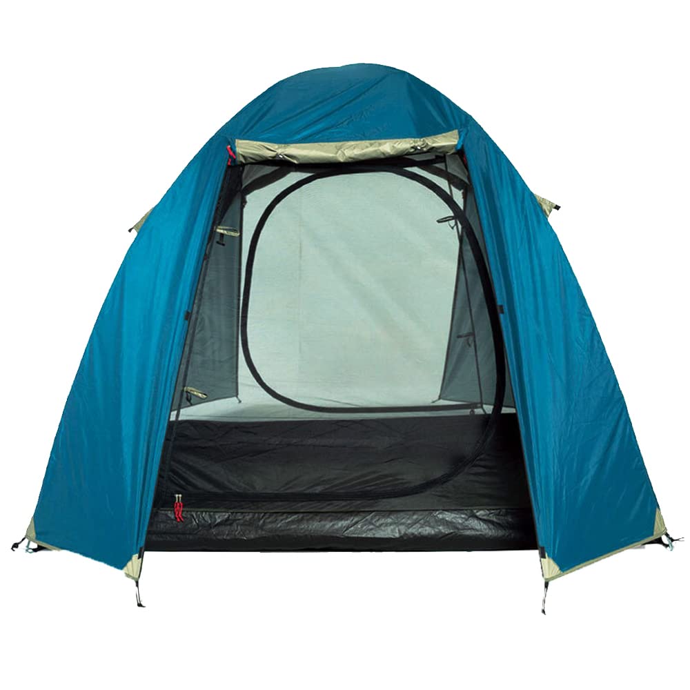 Oztrail Tasman 4V Plus Dome Tent Camping Outdoor 4 Person Shelter (Standard) | Material: Polyester | Camping & Hiking | Front Vestibule | Light Attachment Point | Silver Coated UVTex 2000