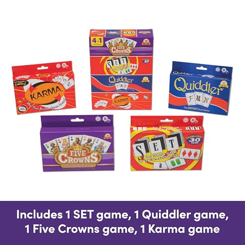 Image of Five Crowns 4 Pack Bundle Card Games for Kids