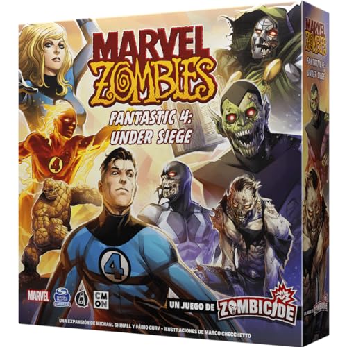CMON | Marvel Zombies: Fantastic 4 Under Siege | Expansión | Juego de Mesa Cooperativo en el Apocalipsis Zombi | A Partir de 14 Años | De 1 a 6 Jugadores | 60 Minutos por Partida | Español