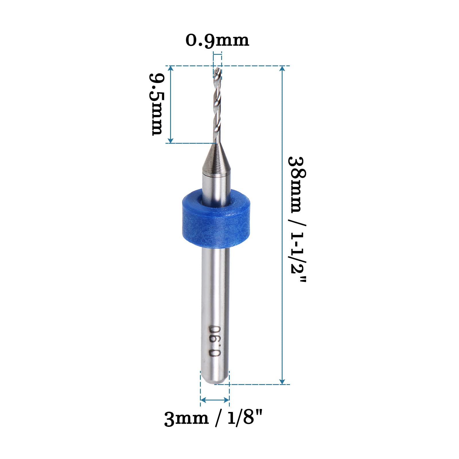 QUARKZMAN 0.9mm PCB Wiertarka Wiertła x 10pcs Wolfram Węglik do wiercenia i obróbki skrawaniem Części