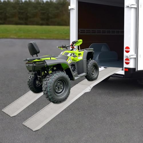 Set de 2 rampas de carga de aluminio plegables para motos miniatura 3