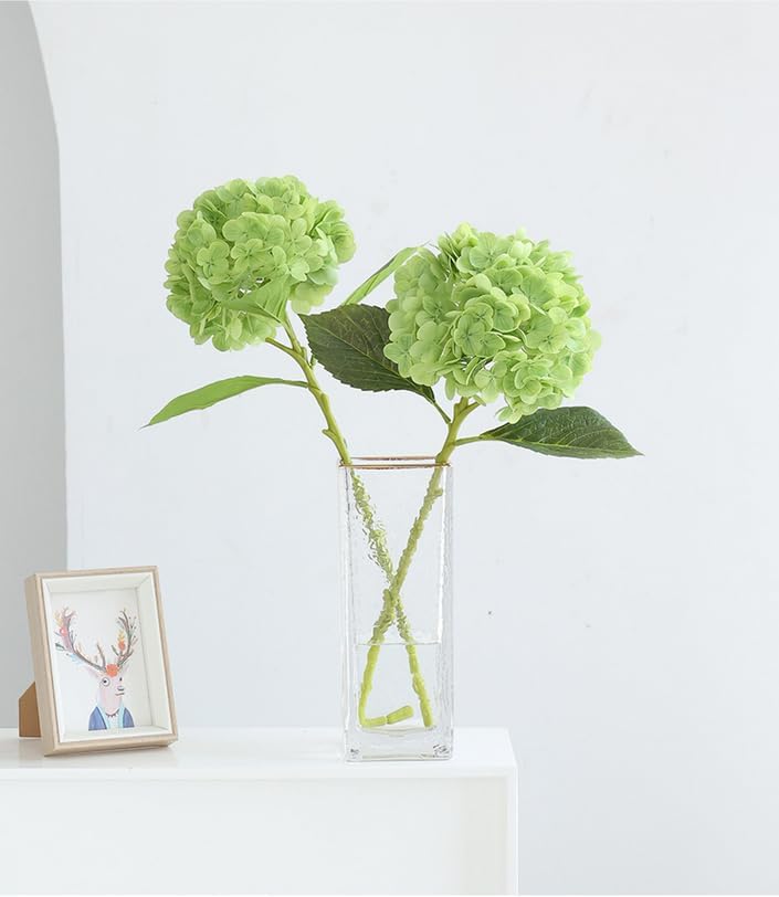 NatureMan 4Pcs Hydrangea Artificial Flowers, 20'' Latex Real Touch Hydrangeas Large Hydrangea Flowers for Home Decor Party Arrangements Wedding Bouquets Centerpieces (2Dark Green&2Light Green) - Image 5