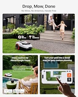 Segway Navimow i208 LiDAR Robot Lawnmower w/Garage M, Off-Road Wheels for 45% Slopes, LiDAR & Vision Dual System, 1-Tap Auto Mapping, No Antenna Needed, 59db(A) Quiet Mowing (Ship Separately)