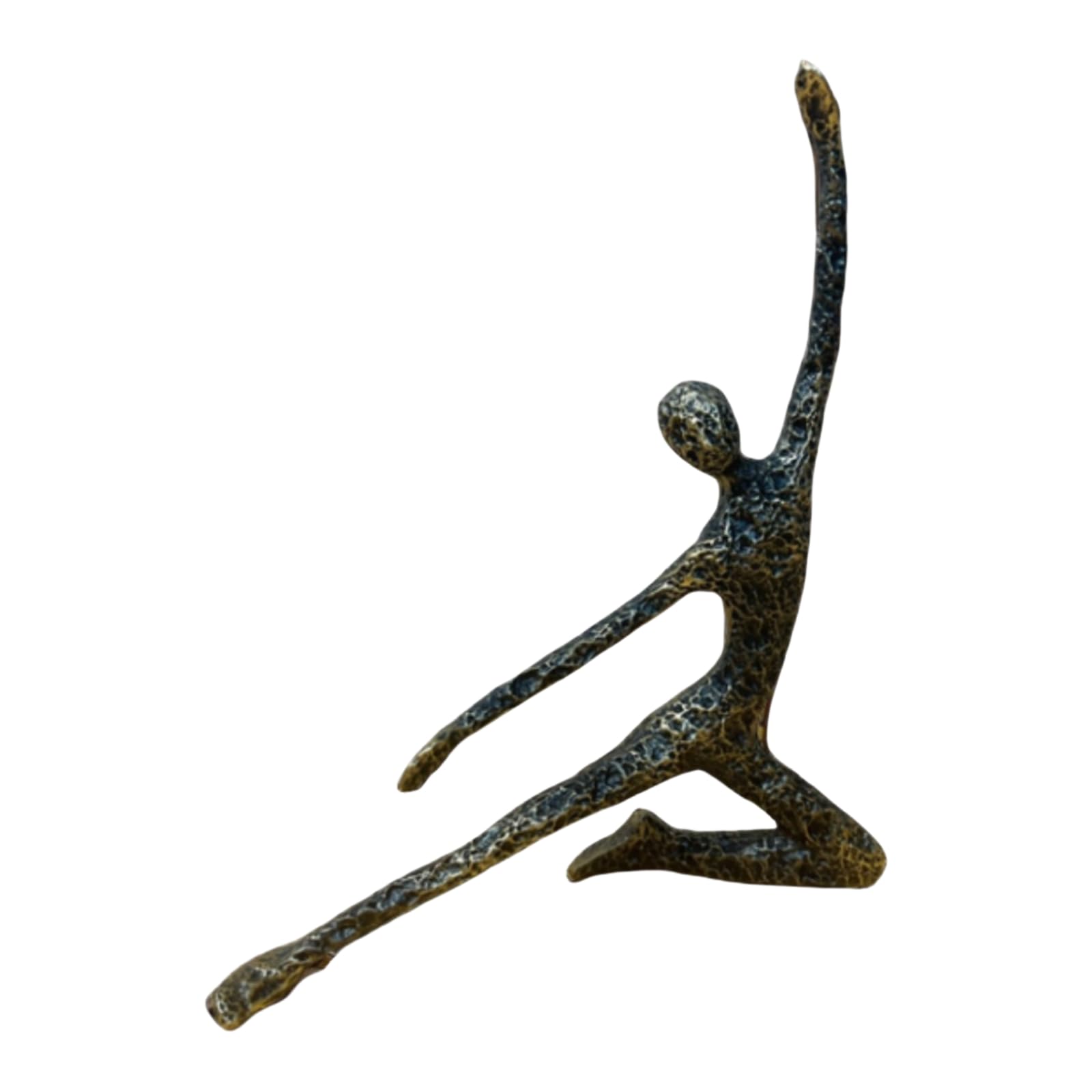 YOYUMI Sculpture Modern Resin Abstract Figure Home Decoration Crafts Desktop Ornaments Office Decoration Sitting Legs Kneeling Black