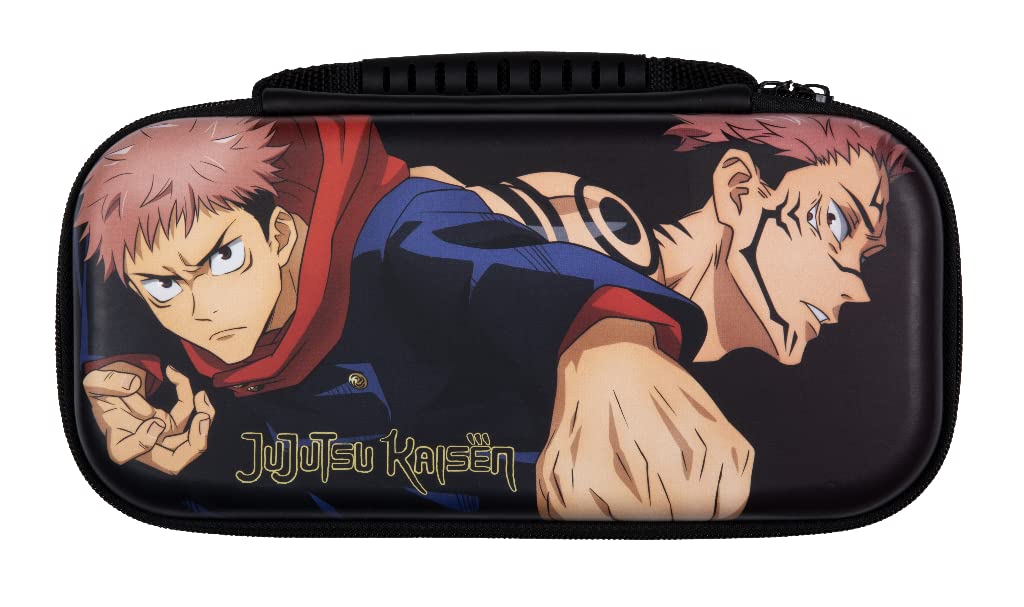 Konix Jujutsu Kaisen Schutzhülle und Transporttasche für Nintendo Switch, Switch Lite und Switch OLED - 8 Spiele - Aufbewahrung - Schwarz.