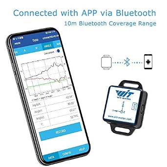 [Bluetooth Accelerometer+Inclinometer] BWT901CL MPU9250 High-Precision 9-Axis Gyroscope+Angle(XY 0.05 Accuracy)+Magnetometer with Kalman Filter, 200Hz High-Stability 3-axis IMU Sensor for Arduino