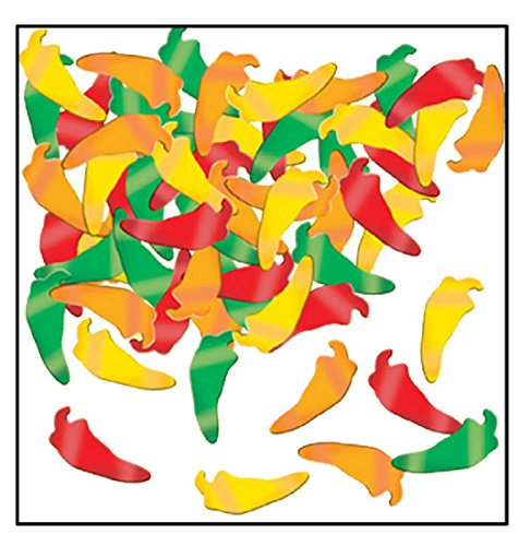 Fanci-Fetti Chili Peppers (GD/G/O/R) Party Accessory  (1 count) (1 Oz/Pkg)