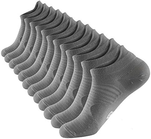 Compression Running Socks For Men and Women (6 Pairs), Ankle Socks with Arch Support, No Show Athletic Socks Low Cut for Running, Cycling, Golf
