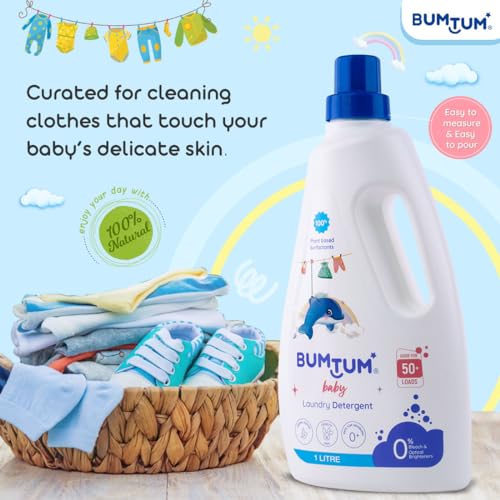 Bumtum Baby Liquid Laundry Detergent 1 Litre, 100 Natural Plant Based