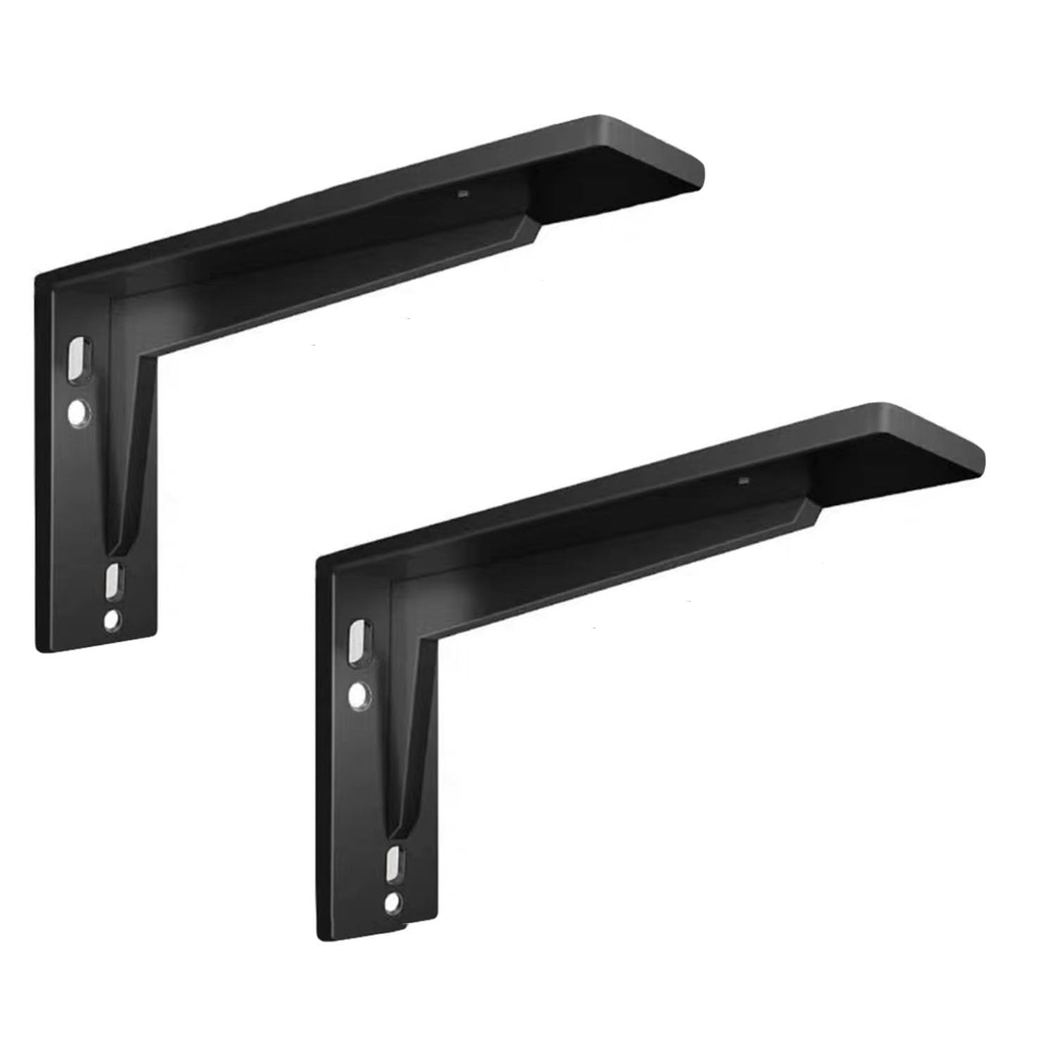 2 Stück 90 Grad Regalträger,Metall Schwerlastkonsole Wandwinkel,Stativ-Wandhalterung,für Wandmontage,DIY-Projekte (40cm x 20cm,Black)