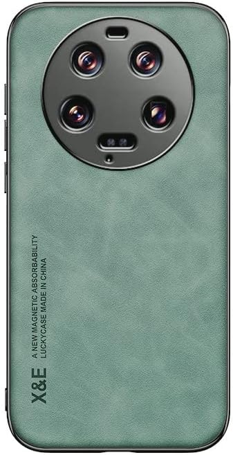 KepuchSilklike Case for Xiaomi 13 Ultra - Cover Bumper Built-in Metal Plate for Xiaomi 13 Ultra - Green